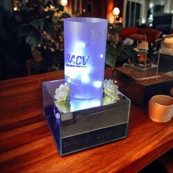 Corporate Branded LED Illuminated Centrepieces