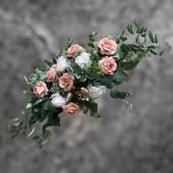 Arbour Flowers - Dusty Pink/Green 