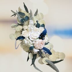 Arbour Flowers   WhitePink Roses with hint of Blue