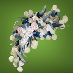 Arbour Flowers   WhitePink Roses with hint of Blue