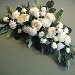 Arbour Flowers   White Silk Roses