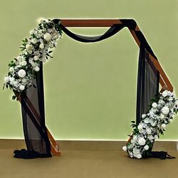 Arbour Flowers   White Silk   100cm