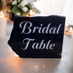 Bridal Table Sign   Black Marble 