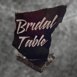 Bridal Table Sign   Black Marble 