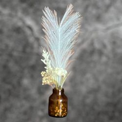 Bud Vase - Brown Glass Small Bottles