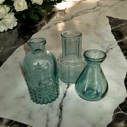 Bud Vases   Blue Vintage Style 