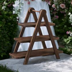 Cake Stand   3 Tier Wooden Stand 