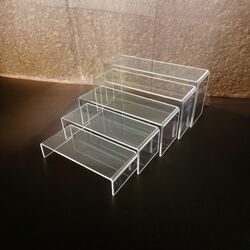 Cake Stand   5 Clear Acrylic Small Rises 