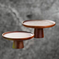 Cake Stand   Acacia Wood   LargeMed 