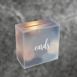 Cards Box - Frosted Acrylic with White 