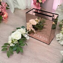 Cards Box   Rose Gold Mirror 