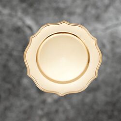 Charger Plates - Gold Wavy Edge