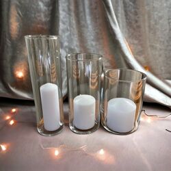 Cylinder Glass Vase Set of 3 