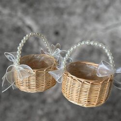 Flower Baskets - Pearl Handle