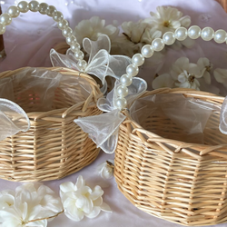 Flower Baskets  Pearl Handle