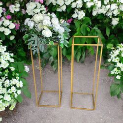 Flower Display Stand 80 cm   Gold