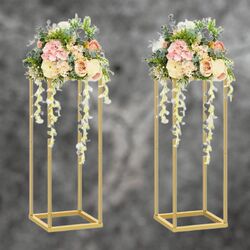 Gold Metal Flower Stand 80 cm 