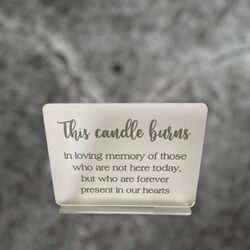 Memorial Table Sign   Frosted AcrylicBlack 