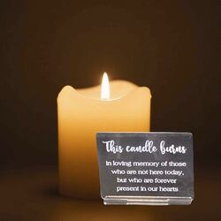 Memorial Table Sign   This Candle Burns Sign 