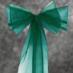 Organza Chair Sashes - Dark Green 