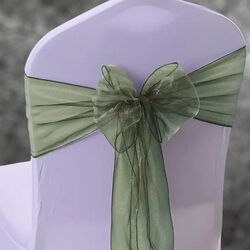 Organza Chair Sashes - Sage Green 