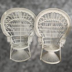Peacock Chairs - White Bridal Chairs 