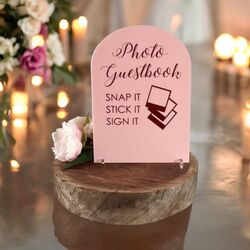 Photo Guestbook Sign   Pink