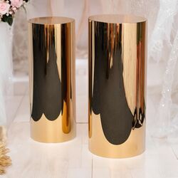 Plinths  Round  Shiny Gold 75cm 