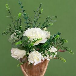 Silk White Rose Posy