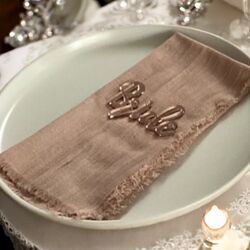 Table Napkins   Dusty Pink Cheesecloth