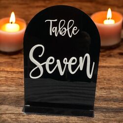 Table Numbers   Black Arch Acrylic 