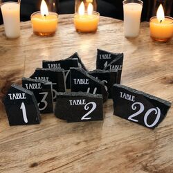 Table Numbers   Marble   Black 