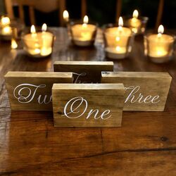 Table Numbers   Rustic  A