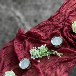 Table Runners - Gauze, Burgundy 