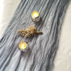 Table Runners - Gauze, Dusty Blue