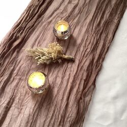 Table Runners - Gauze, Mocha 