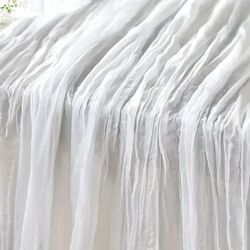 Table Runners   Gauze Pure White 