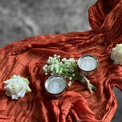 Table Runners - Gauze, Rust Red 