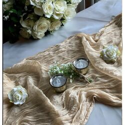 Table Runners   Gauze Sand 