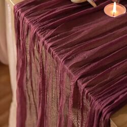 Table Runners   Gauze   Burgundy 