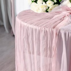 Table Runners   Gauze   Dusty Pink 