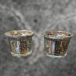 Tea Light Candle Holders - Silver 
