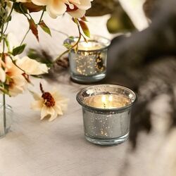 Tea Light Candle Holders   Silver 