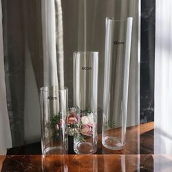 Vase   Clear Glass Vase   Tall   80cm 60cm 40cm