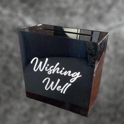 Wishing Well  Black Acrylic 