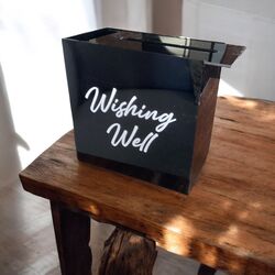 Wishing Well  Black Acrylic 